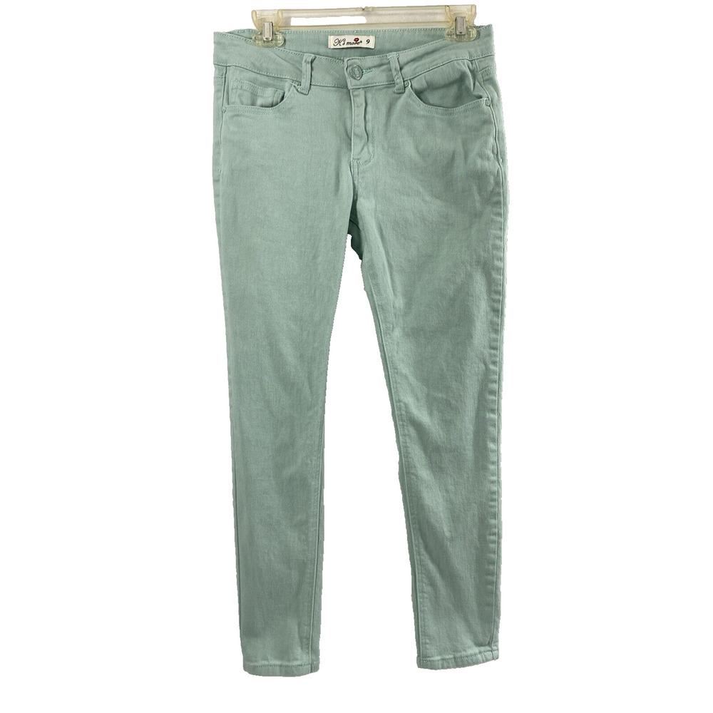 K'smore Jeans Womens Size 9 Light Green Denim‎ Stretch Skinny Pockets Casual